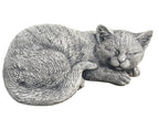 Grey Cat Statue Memorial Sleeping Kitten Animal Concrete Australian Made