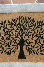 Tree Of Life Front Back Door Mat Rubber Back and Coir 80 cm x 50 cm
