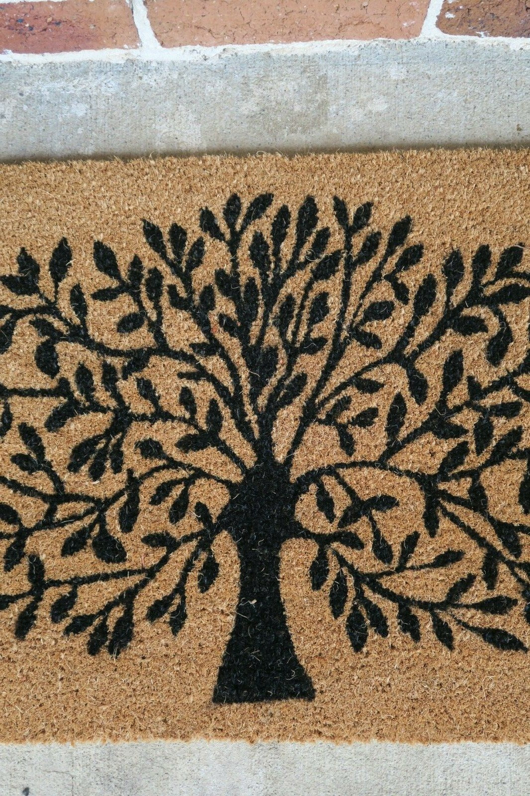 Tree Of Life Front Back Door Mat Rubber Back and Coir 80 cm x 50 cm