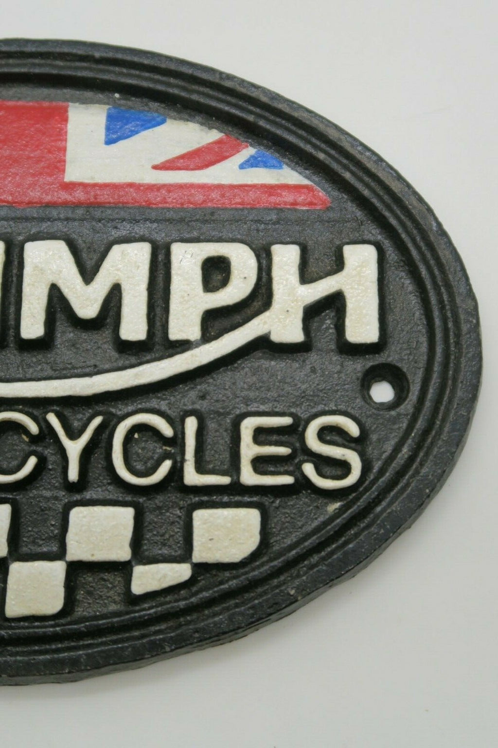 Triumph Motorcycle Bike Cast Iron Sign Retro Man Cave Garage Collector