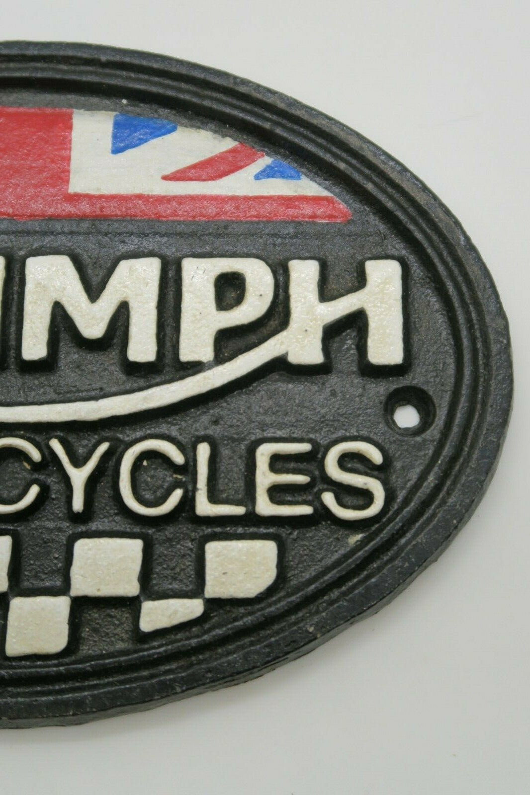 Triumph Motorcycle Bike Cast Iron Sign Retro Man Cave Garage Collector