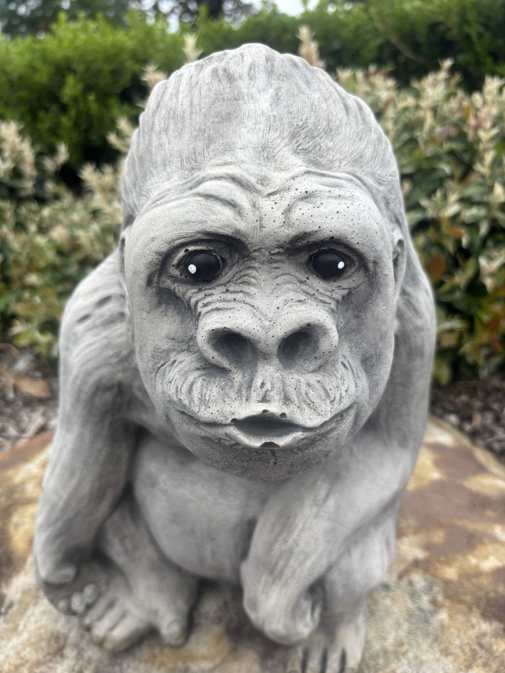 Female Gorilla Monkey Statue Ornament Animal Concrete Garden Australian Made