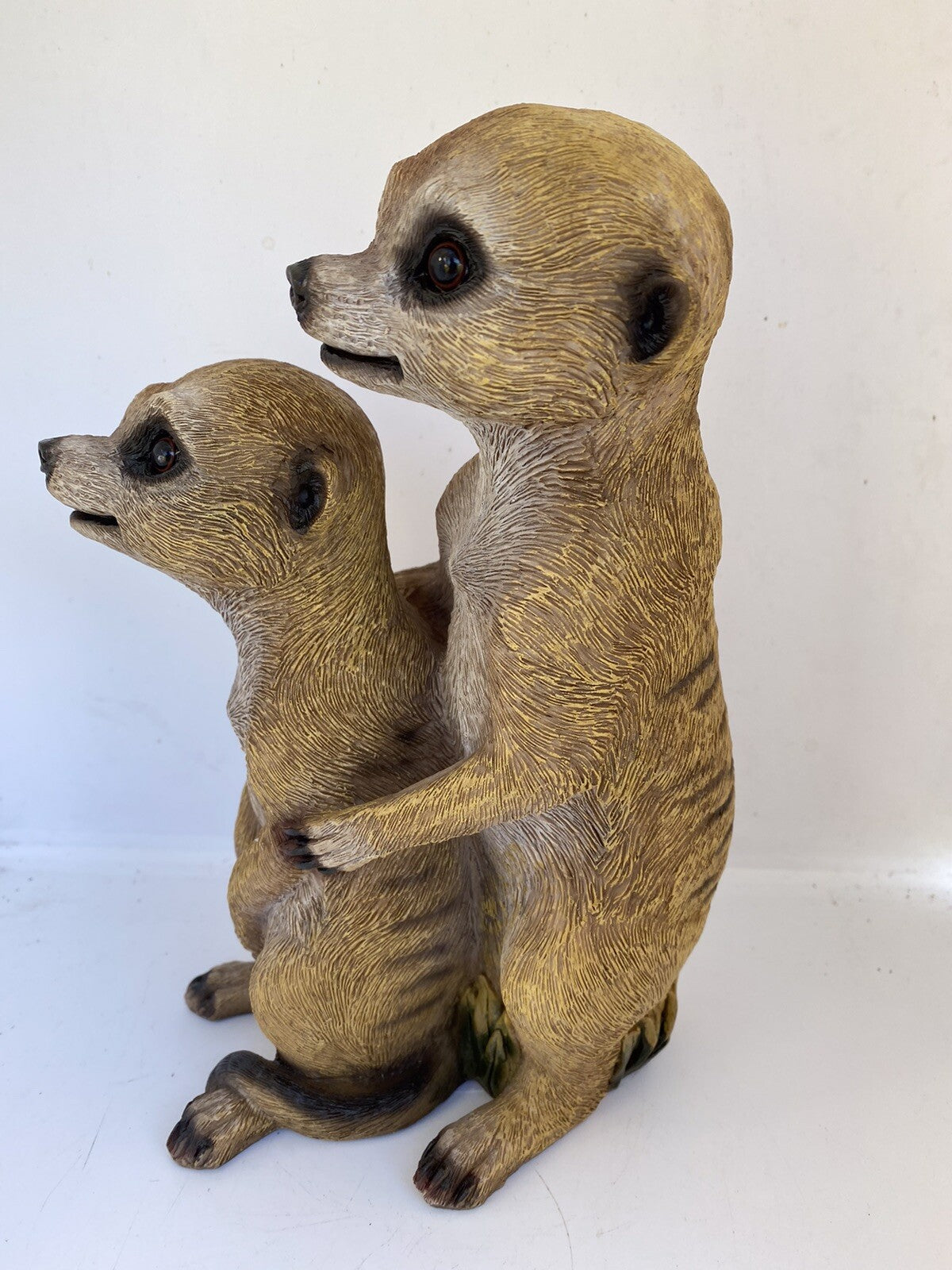 MEERKAT TWINS ANIMAL GARDEN  STATUE ORNAMENT SCULPTURE HOME DECOR