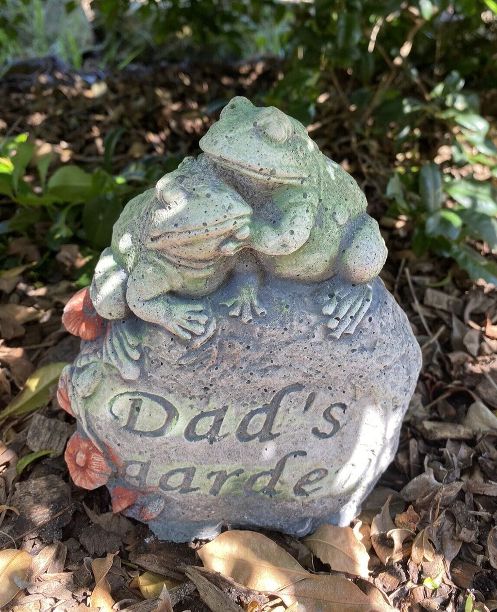Dads Garden Statue Plaque Animal Concrete Cement Garden Statue Australian Made