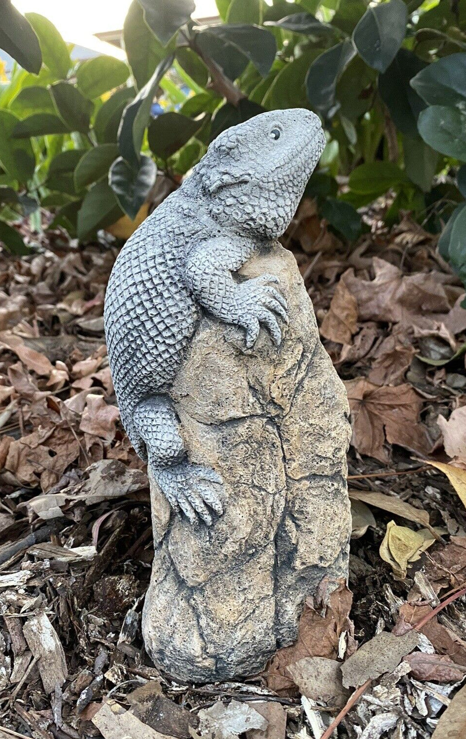 Bearded Dragon Lizard Statue Ornament Animal Concrete Garden Australian Made