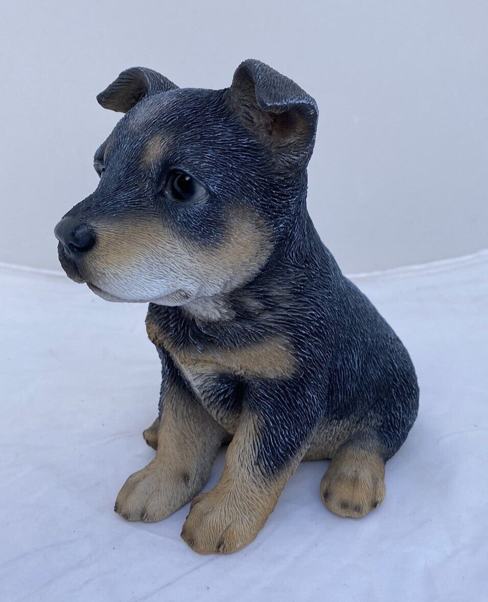 BLUE CATTLE DOG HEELER STATUE PUPPY MEMORIAL ANIMAL GARDEN ORNAMENT SCULPTURE