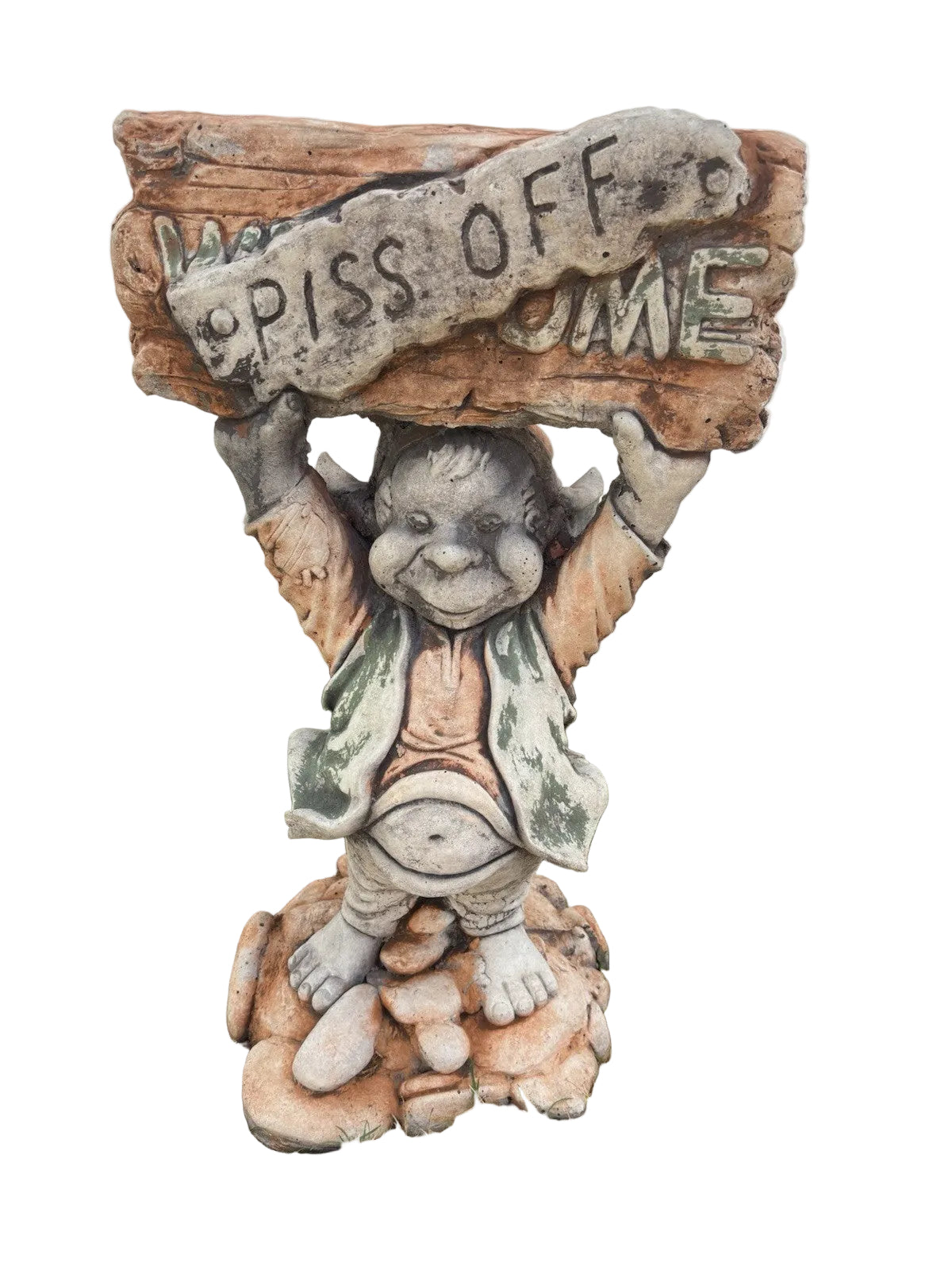 Piss Off Pixie Statue  Animal Concrete Garden Australian Made