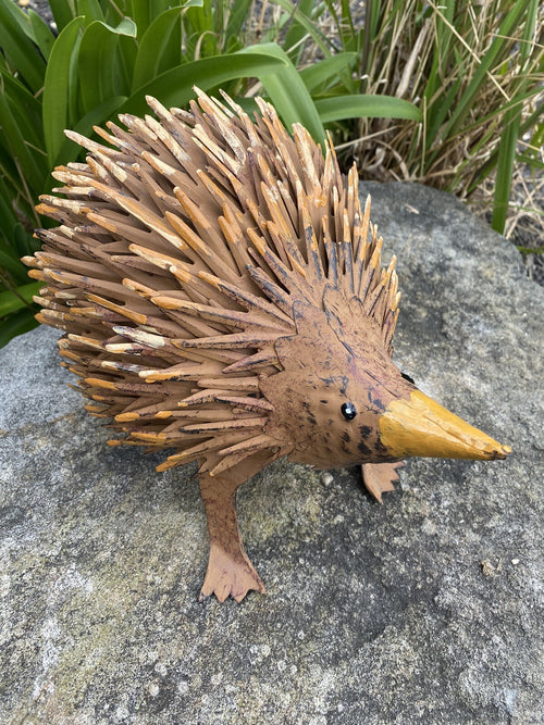 Australian Echidna Garden Art Pond Ornament Statue  Long Handcrafted Metal