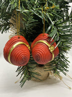 2 x Dachshund Sausage Dog Puppy Christmas Xmas Tree Decoration Statue Brown