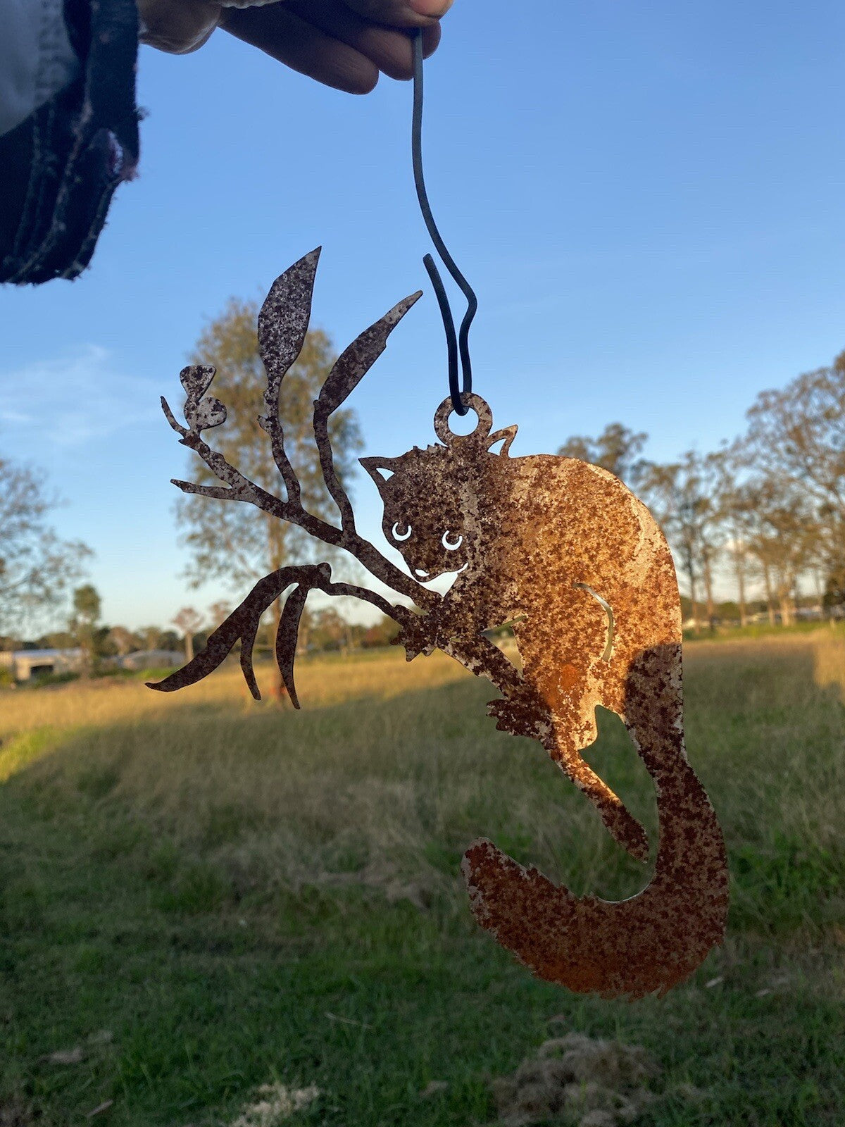 Possum Silhouette Rust Corten Steel Metal Garden Wall Art Hanging  Home 28cm H