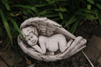 2 x 50cm Angel Sleeping On Wings Garden Ornament Statue Home Decor