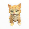 Resin Ginger Tabby Cat Garden Statue | Sitting Cat Ornament