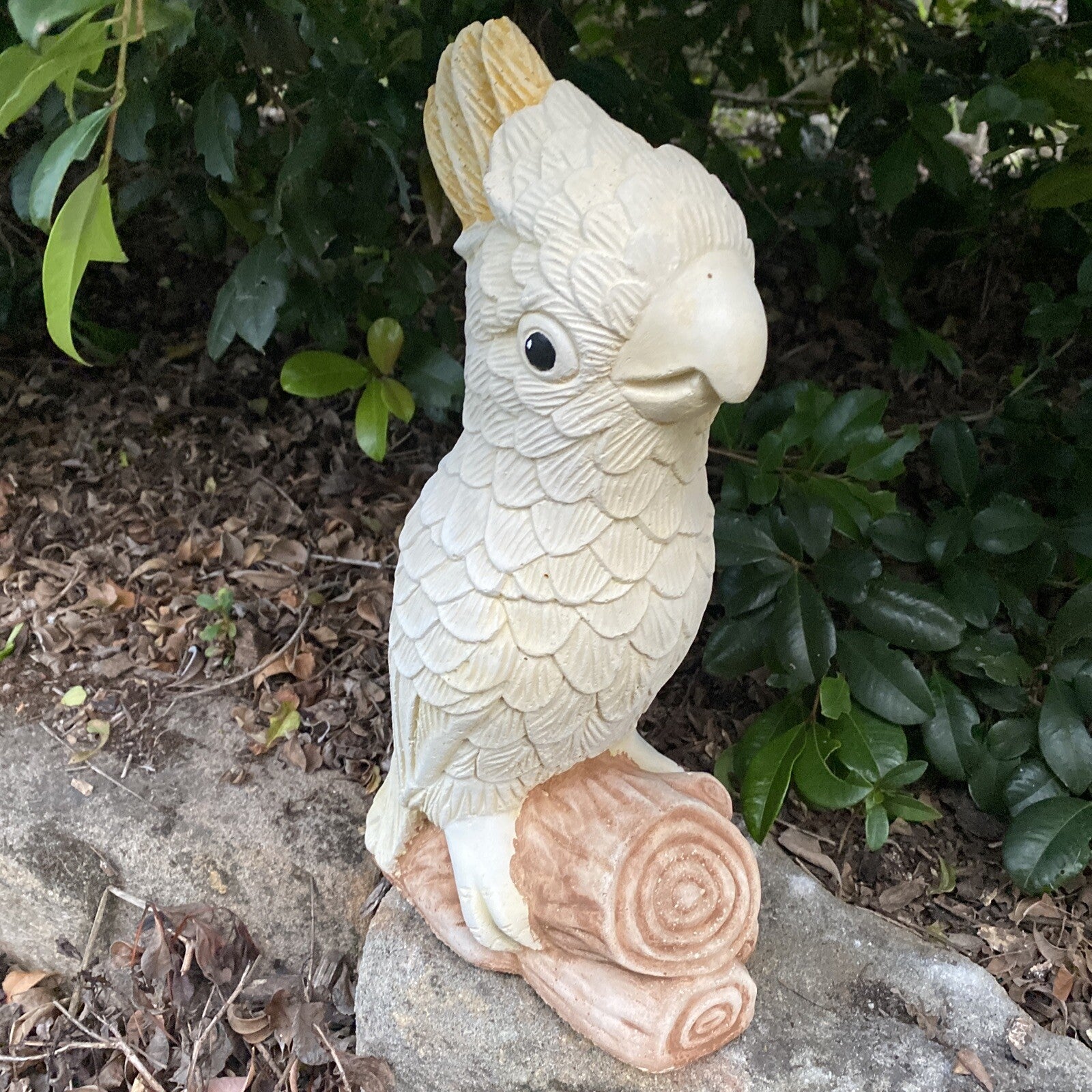 Sulfa Crested Cockatoo Statue Ornament Animal Concrete Garden Australian Made