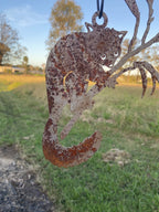 Possum Silhouette Rust Corten Steel Metal Garden Wall Art Hanging  Home 28cm H