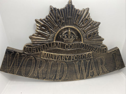 Australian Commonwealth Military Forces WW1 Cast Iron Hanging Sign Reproduction