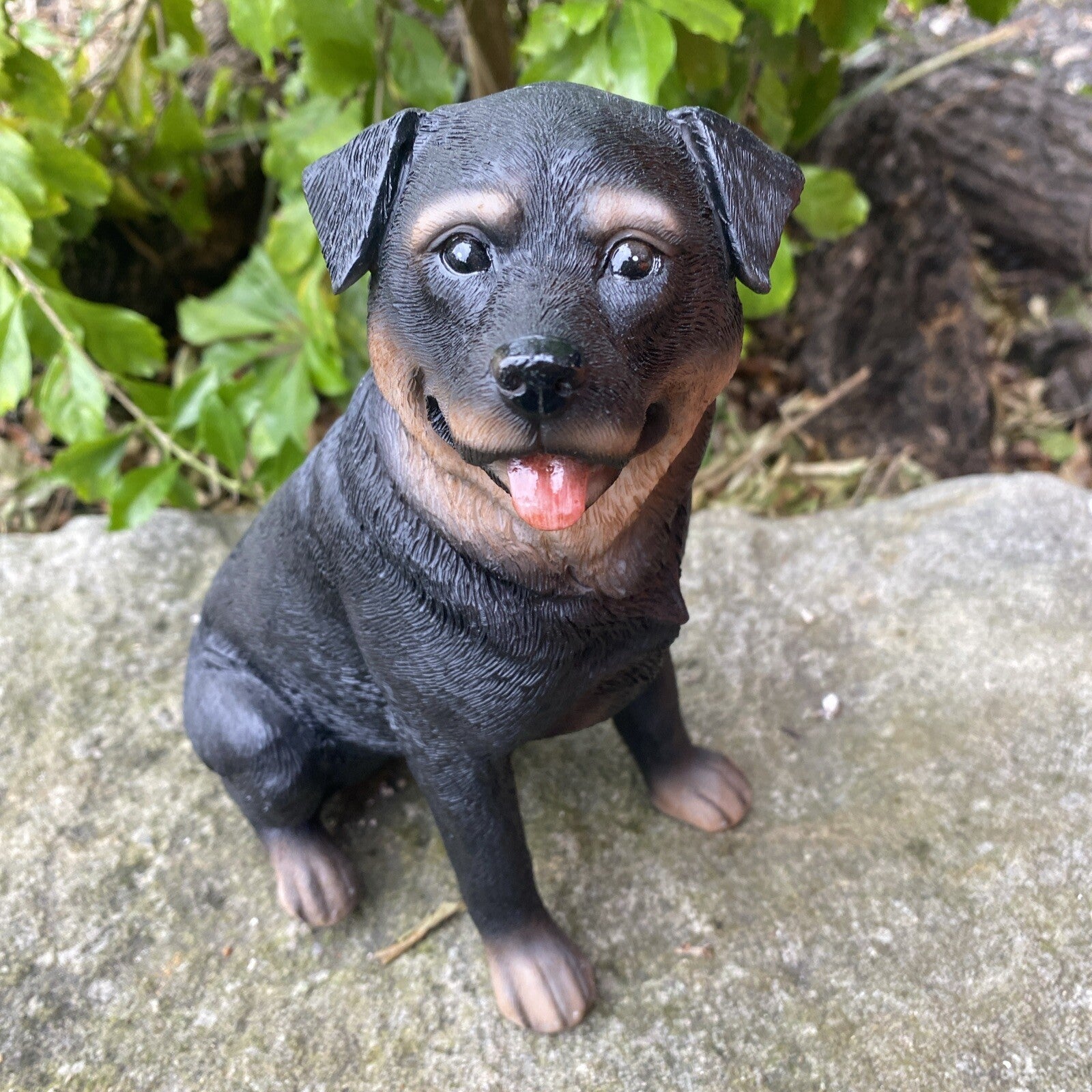 ROTTI ROTTWEILER STATUE PUPPY MEMORIAL ANIMAL GARDEN ORNAMENT SCULPTURES