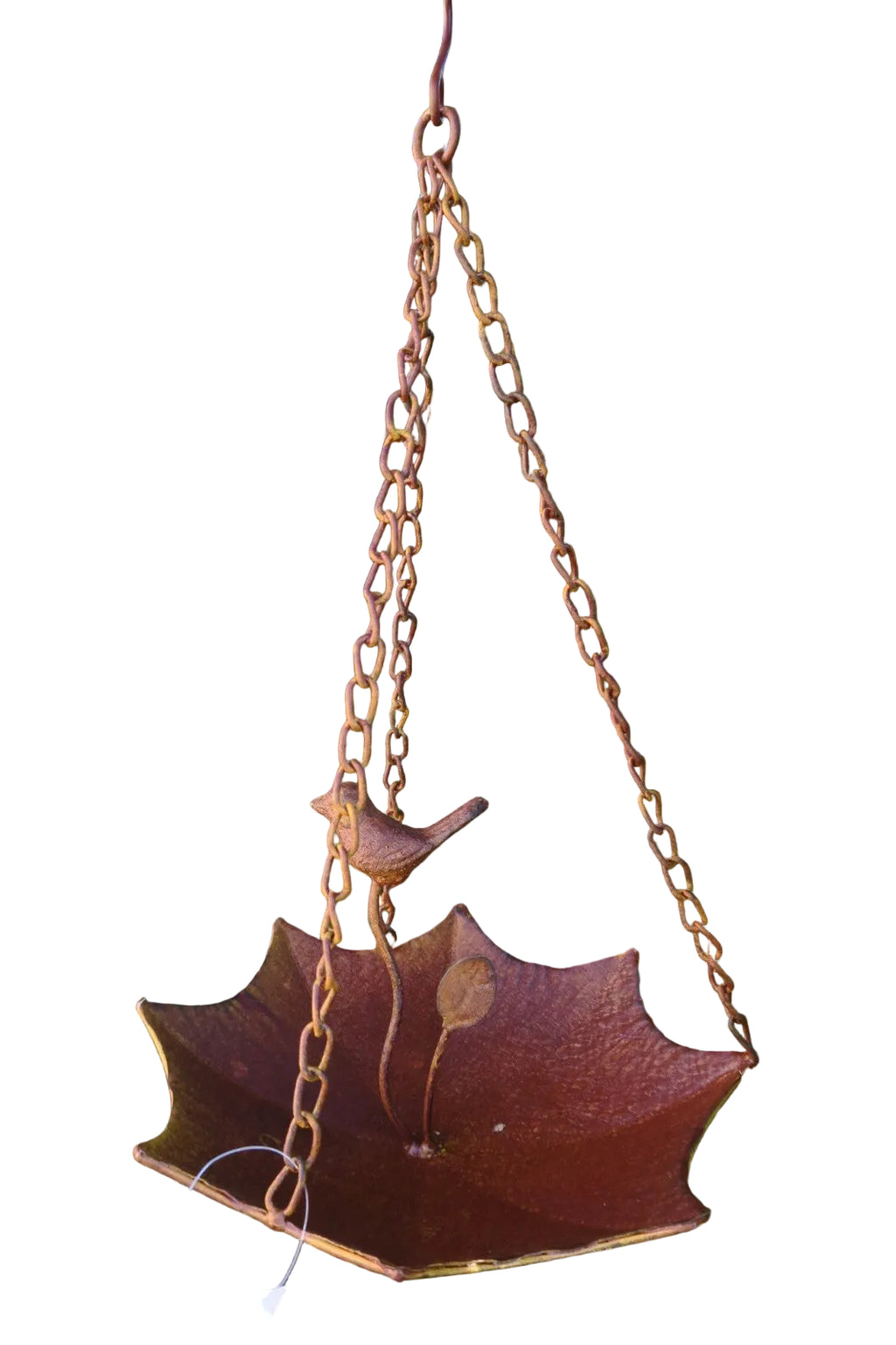 Wild Bird Feeder With Birds Native Garden Outdoor Metal Hanging Design Brown