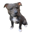 STAFFORDSHIRE -STAFFY PUPPY DOG ANIMAL MEMORIAL GARDEN STATUE ORNAMENT