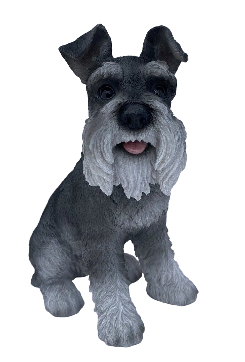 SCHNAUZER STATUE PUPPY DOG MEMORIAL ANIMAL GARDEN ORNAMENT SCULPTURE
