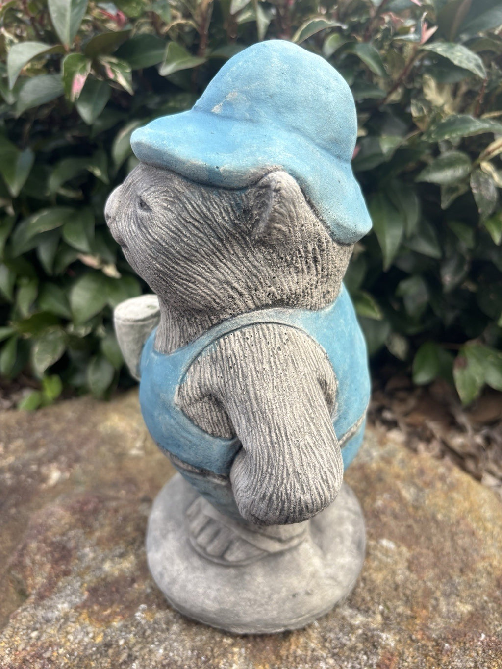 Australian Made Concrete Wombat Holding Beer Can Garden Statue | Funny Outdoor