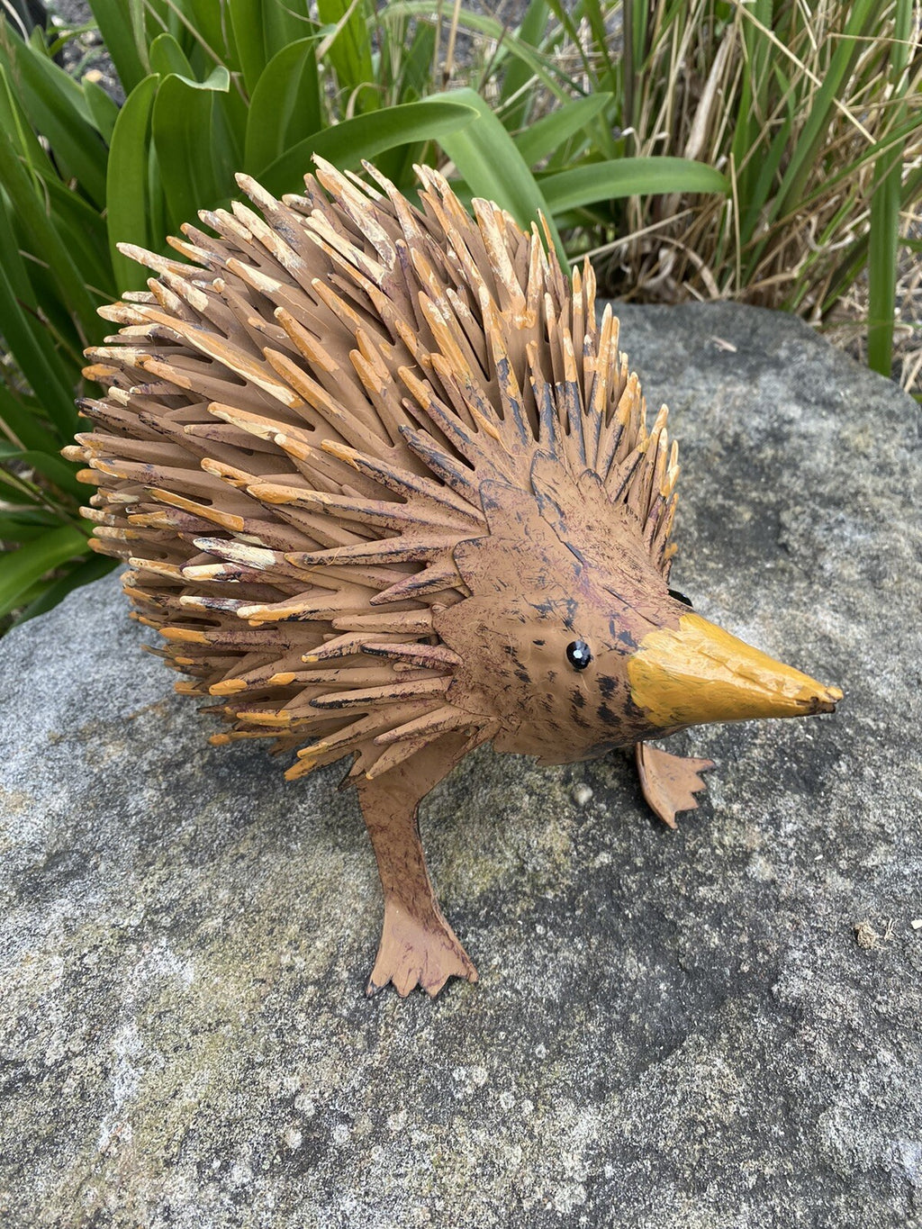 Australian Echidna Garden Art Pond Ornament Statue  Long Handcrafted Metal