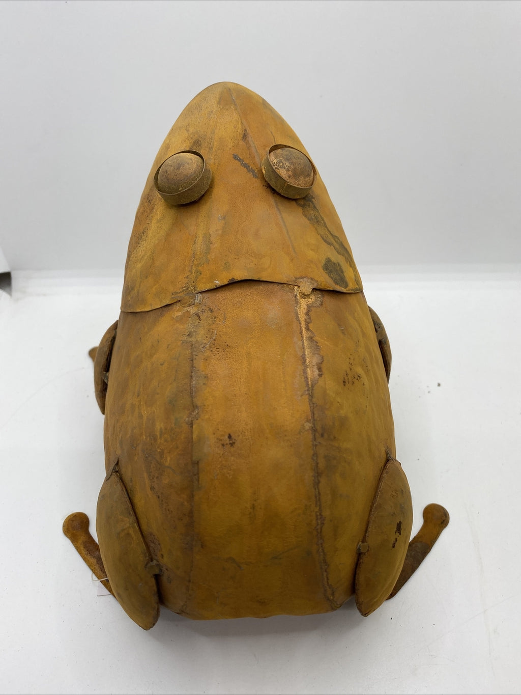 Rusty Metal Frog Garden Decor Statue Ornament Decor Large Brown