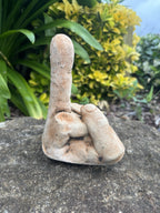 Finger Up Concrete Garden Statue Ornament Figurine 15 cm high