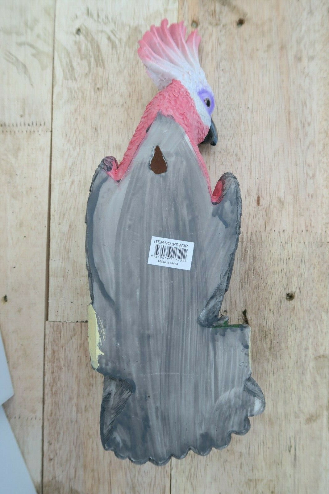 REALISTIC AUSTRALIAN GALAH COCKATOO WALL PLAQUE HANGER ORNAMENT 36CM