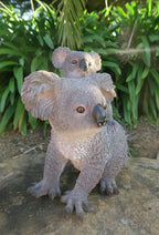 Australian Koala with Baby Garden Statue Concrete Australian Wildlife  Decor