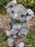 Koala On Branch Statue Ornament Animal Concrete Cement Garden Australian Made