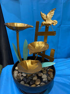Hummingbird Garden indoor / Outdoor table top Water fountain feature Home Decor