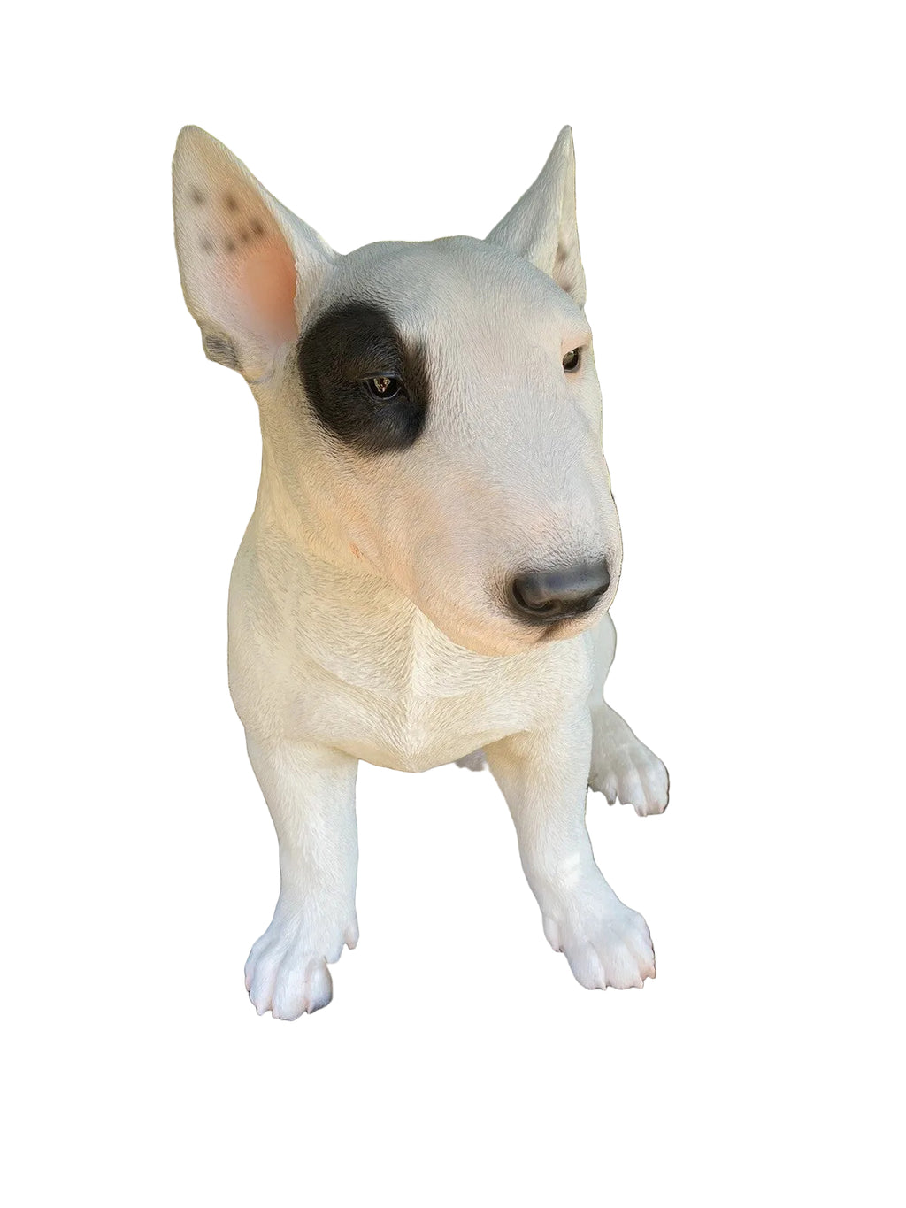 BULL TERRIER SITTING DOG ANIMAL GARDEN STATUE ORNAMENT FIGURINE LARGE