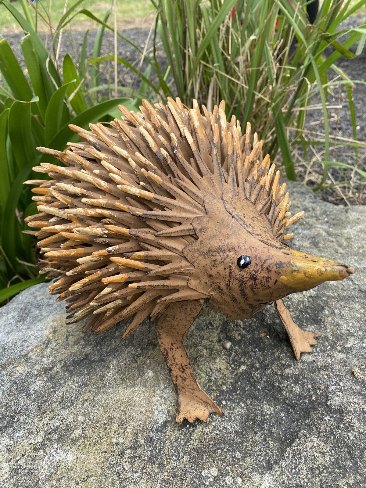 Australian Echidna Garden Art Pond Ornament Statue  Long Handcrafted Metal