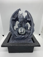 MYSTICAL DRAGON WATER FEATURE FOUNTAIN INDOOR OUTDOOR BENCH TOP HOME DECOR