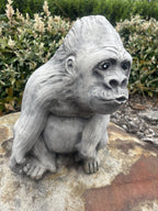 Female Gorilla Monkey Statue Ornament Animal Concrete Garden Australian Made