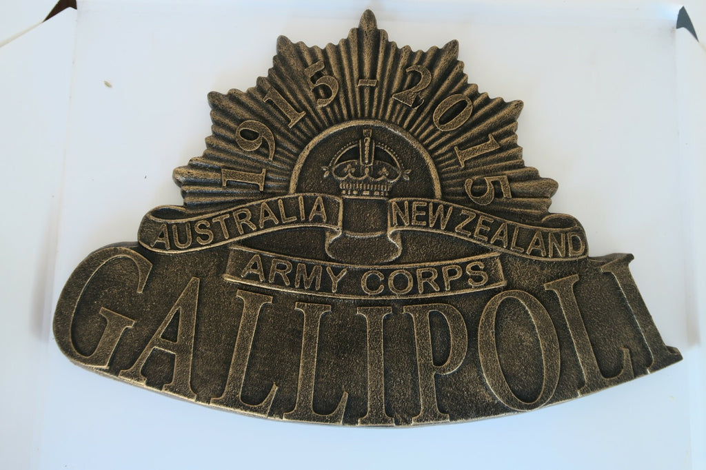 Gallipoli Australia New Zealand Army Corps Cast Iron Hanging Sign Reproduction