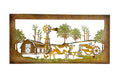 Iron Buddha Metal Hanging Wall Art 60X30cm Rectangle Rustic Outdoor Home Garden