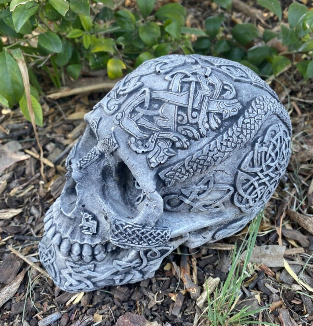 Skull Statue Ornament Animal Concrete Cement Garden Australian Made