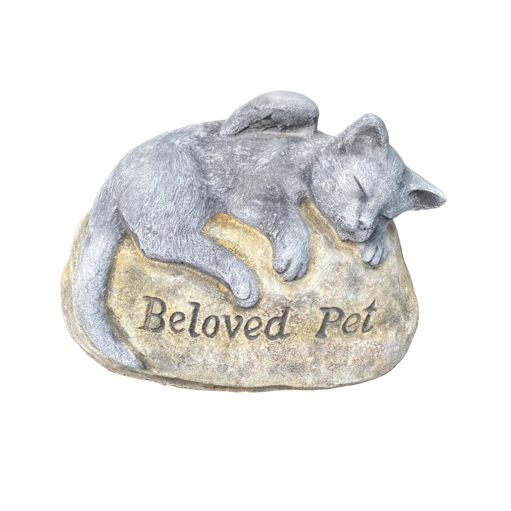 Cat Kitten Memorial Statue Ornament Animal Concrete Cement Garden Australia Made