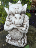 Gargoyle With Shield ,Gargoyle with Sword Garden Statue Ornament 46 cm High