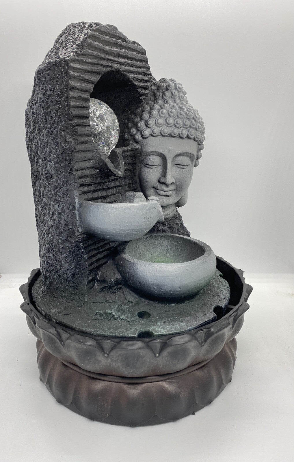 BUDDHA DRIFT WATER FEATURE FOUNTAIN INDOOR OUTDOOR BENCH TOP HOME DECOR