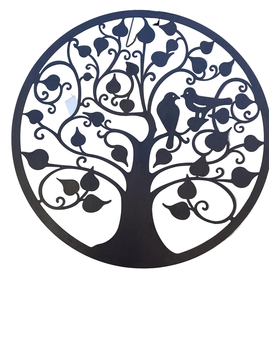 Love Birds Tree Metal Hanging Wall Art 60 cm Round Rustic Outdoor Home Garden