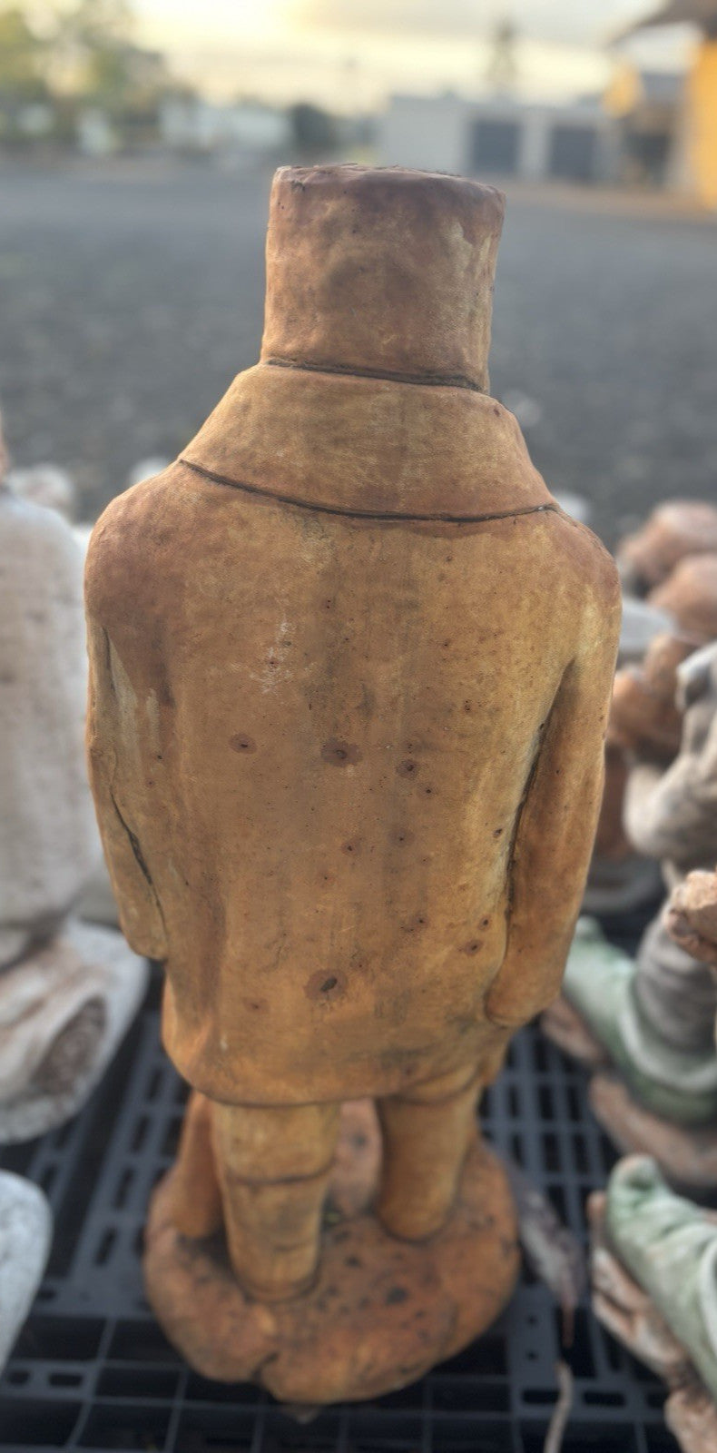 Concrete Ned Kelly Garden Statue | Australian Bushranger Ornament Pick Up Only