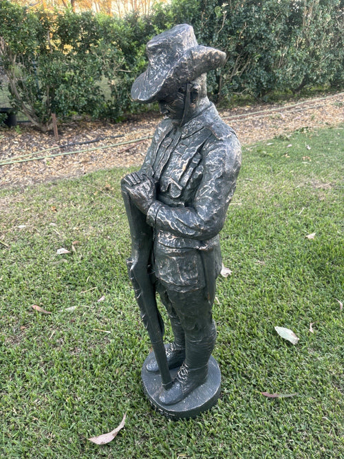 ANZAC Soldier Statue Garden Memorial – WW1 Digger Military Tribute Ornament