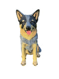 BLUE CATTLE DOG HEELER STATUE PUPPY MEMORIAL ANIMAL GARDEN ORNAMENT FIGURINE