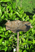 Wild Bird Bath Feeder Food Station Garden Ornaments Metal Lilly Pad Bee Water