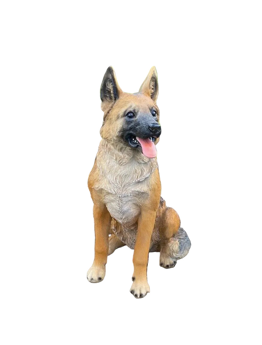 GERMAN SHEPHERD MEMORIAL PUPPY DOG ANIMAL GARDEN STATUE ORNAMENT SCULPTURE