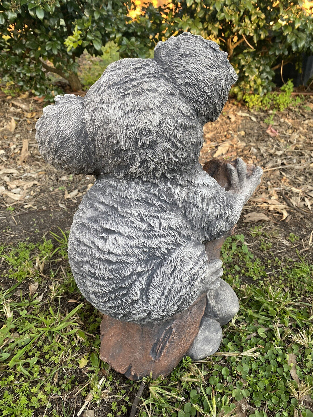 Koala On Branch Statue Ornament Animal Concrete Cement Garden Australian Made