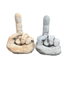 Finger Up Concrete Garden Statue Ornament Figurine 15 cm high