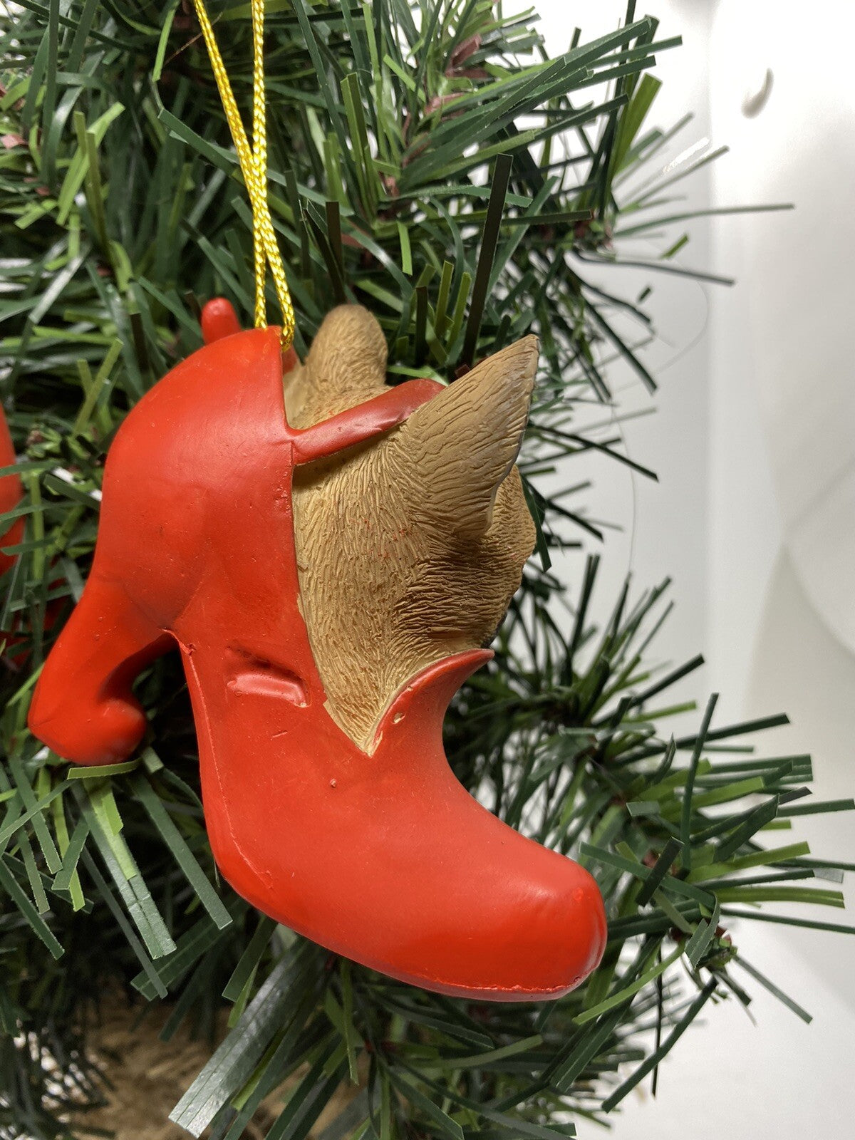 2 x French Frenchie Bulldog  Dog Puppy Christmas Xmas Tree Decoration Statue